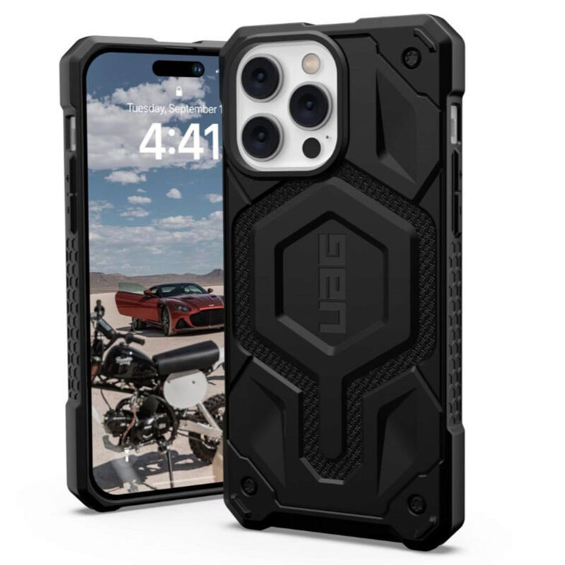 Husa iPhone 14 Pro Max UAG Monarch Pro MagSafe, Kevlar Black