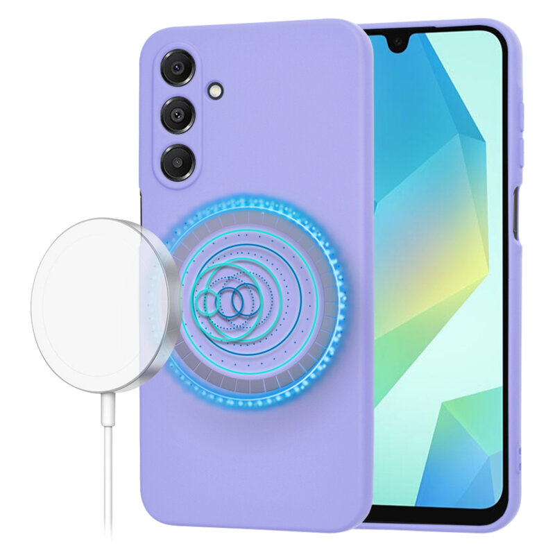Husa silicon Samsung Galaxy A16 5G Techsuit SoftFlex MagSafe, violet