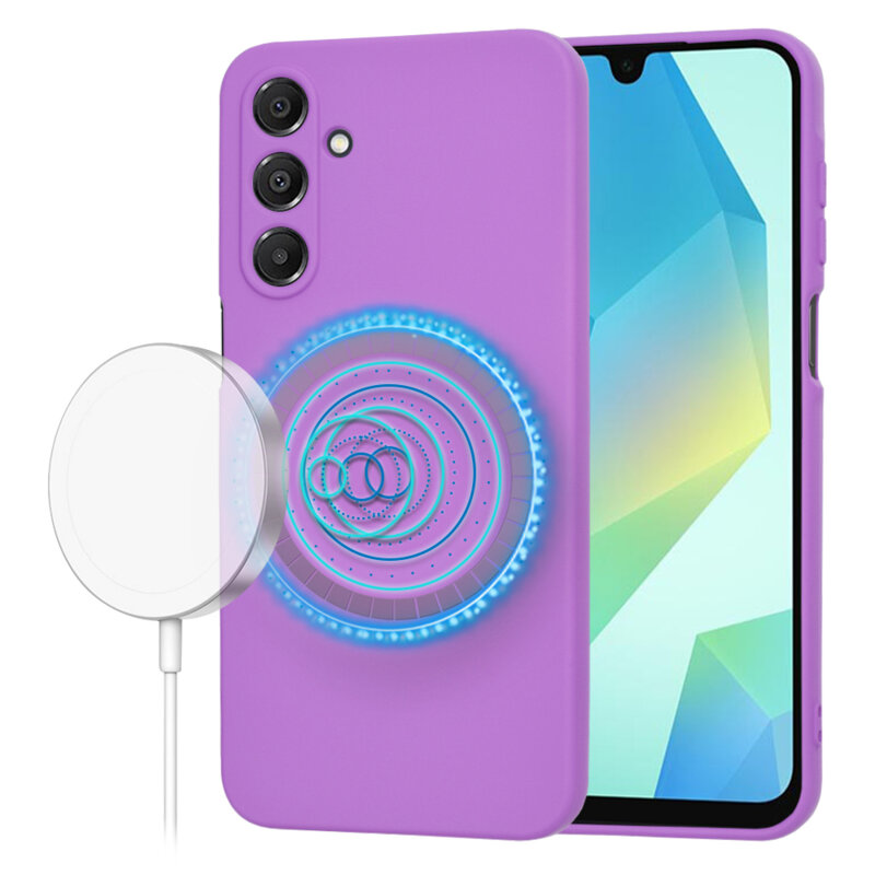 Husa silicon Samsung Galaxy A16 Techsuit SoftFlex MagSafe, mov