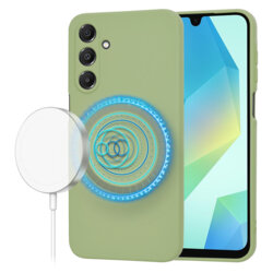 Husa silicon Samsung Galaxy A16 Techsuit SoftFlex MagSafe, verde