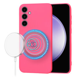Husa silicon Samsung Galaxy S23 FE Techsuit SoftFlex MagSafe, fucsia