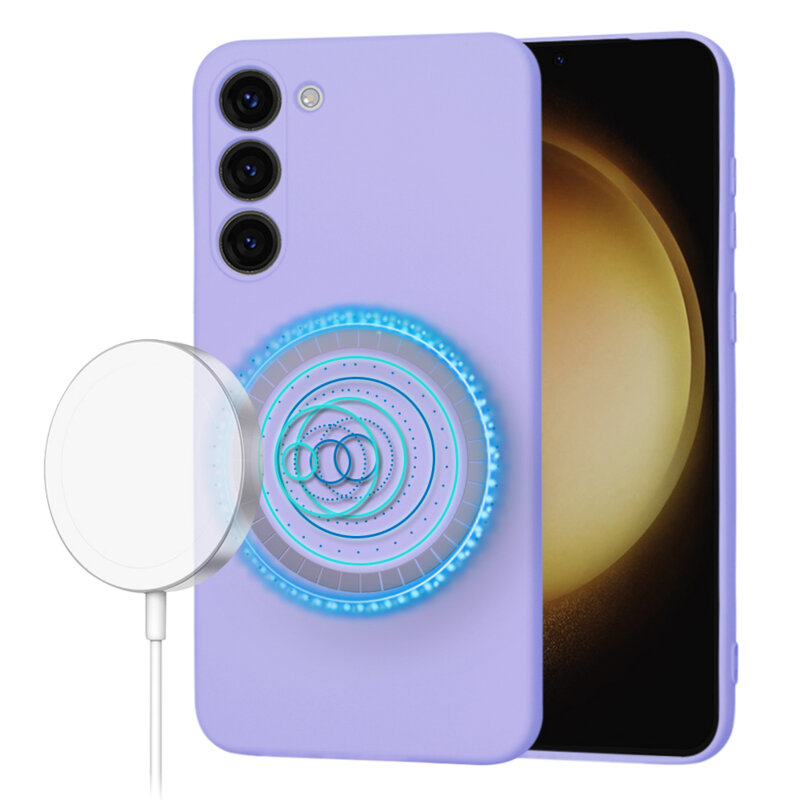 Husa silicon Samsung Galaxy S23 Plus Techsuit SoftFlex MagSafe, violet