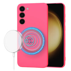 Husa silicon Samsung Galaxy S23 Plus Techsuit SoftFlex MagSafe, fucsia