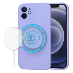 Husa silicon iPhone 12 Techsuit SoftFlex MagSafe, violet