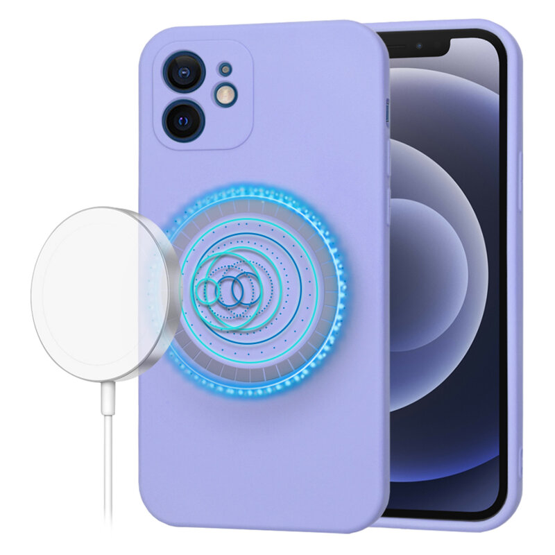 Husa silicon iPhone 12 Techsuit SoftFlex MagSafe, violet