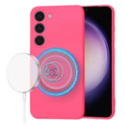 Husa silicon Samsung Galaxy S23 Techsuit SoftFlex MagSafe, fucsia
