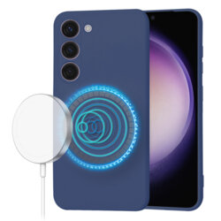 Husa silicon Samsung Galaxy S23 Techsuit SoftFlex MagSafe, bleumarin