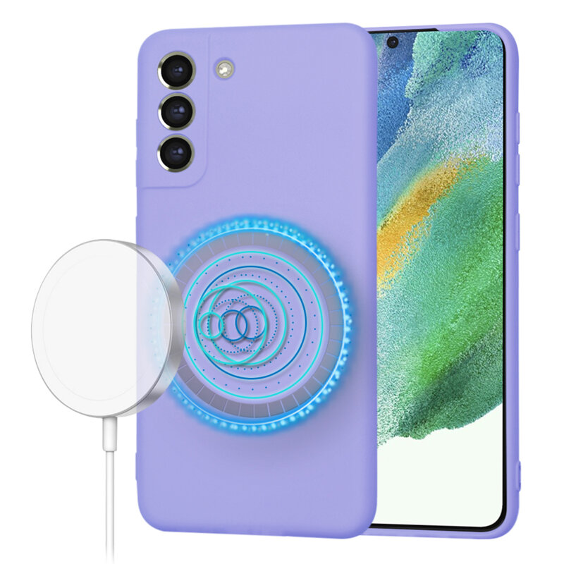 Husa silicon Samsung Galaxy S21 FE 5G Techsuit SoftFlex MagSafe, violet