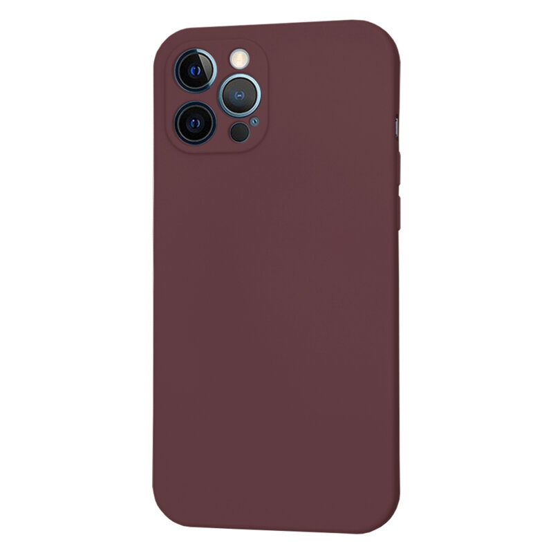 Husa silicon iPhone 12 Pro Max Techsuit SoftFlex MagSafe, bordo