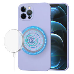 Husa silicon iPhone 12 Pro Max Techsuit SoftFlex MagSafe, violet