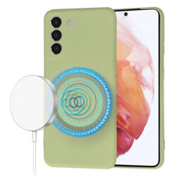 Husa silicon Samsung Galaxy S21 5G Techsuit SoftFlex MagSafe, verde