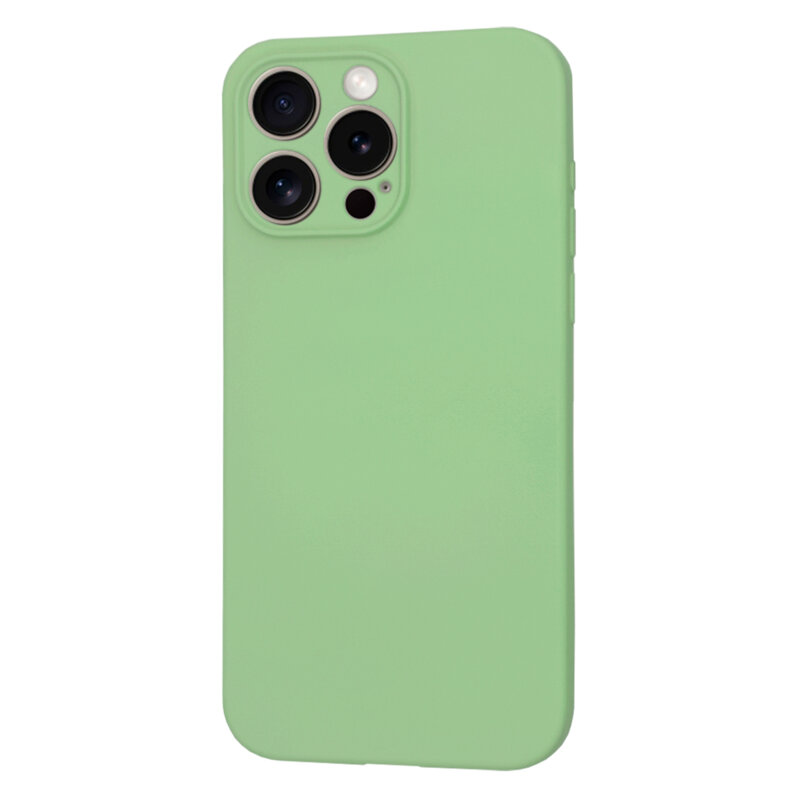 Husa silicon iPhone 15 Pro Max Techsuit SoftFlex MagSafe, verde deschis