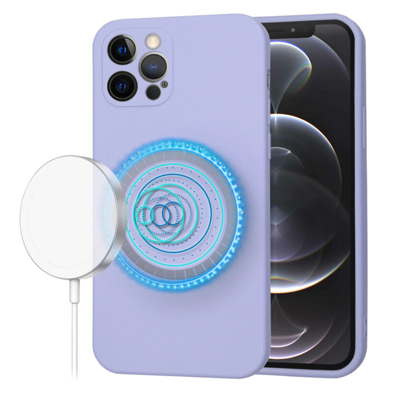 Husa silicon iPhone 12 Pro Techsuit SoftFlex MagSafe, violet