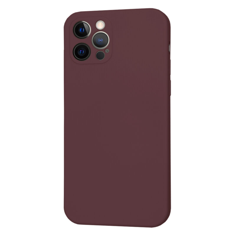 Husa silicon iPhone 12 Pro Techsuit SoftFlex MagSafe, bordo