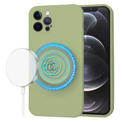 Husa silicon iPhone 12 Pro Techsuit SoftFlex MagSafe, verde