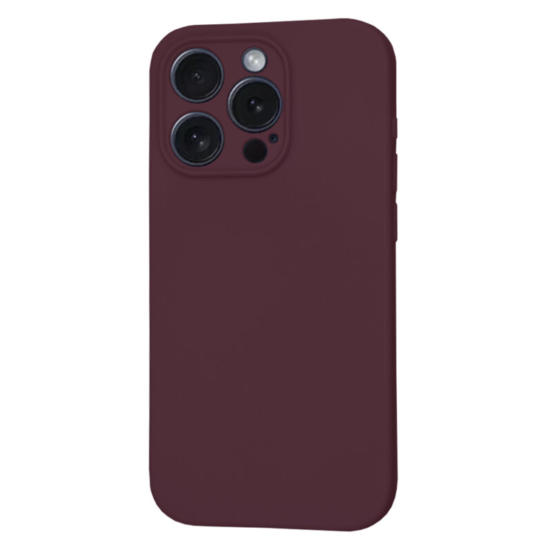 Husa silicon iPhone 15 Pro Techsuit SoftFlex MagSafe, bordo