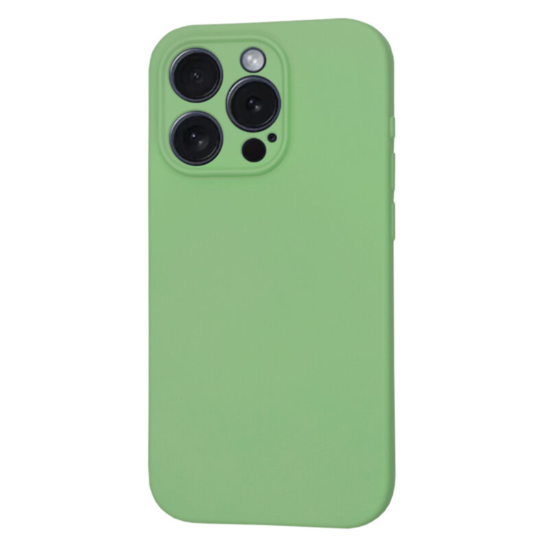 Husa silicon iPhone 15 Pro Techsuit SoftFlex MagSafe, verde deschis