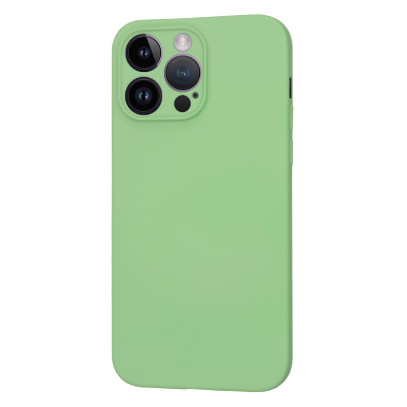 Husa silicon iPhone 14 Pro Max Techsuit SoftFlex MagSafe, verde deschis