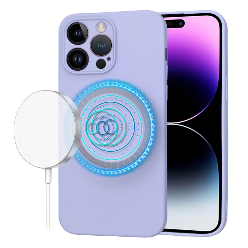 Husa silicon iPhone 14 Pro Max Techsuit SoftFlex MagSafe, violet