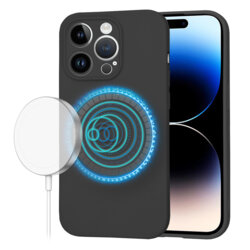 Husa silicon iPhone 14 Pro Techsuit SoftFlex MagSafe, negru