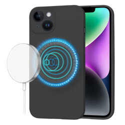 Husa silicon iPhone 14 Techsuit SoftFlex MagSafe, negru