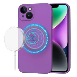 Husa silicon iPhone 14 Techsuit SoftFlex MagSafe, mov