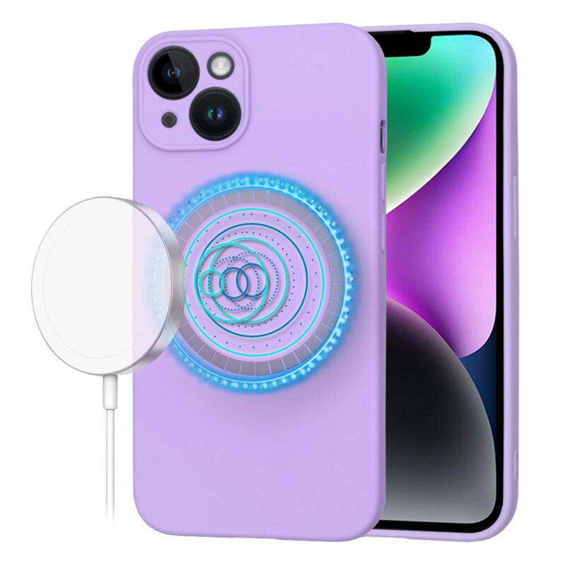 Husa silicon iPhone 14 Techsuit SoftFlex MagSafe, violet