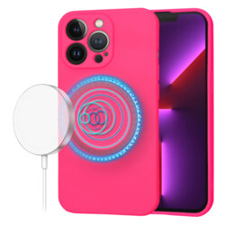 Husa silicon iPhone 13 Pro Techsuit SoftFlex MagSafe, fucsia