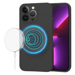Husa silicon iPhone 13 Pro Techsuit SoftFlex MagSafe, negru