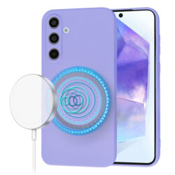 Husa silicon Samsung Galaxy A55 5G Techsuit SoftFlex MagSafe, violet