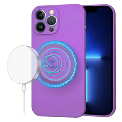 Husa silicon iPhone 13 Pro Max Techsuit SoftFlex MagSafe, mov