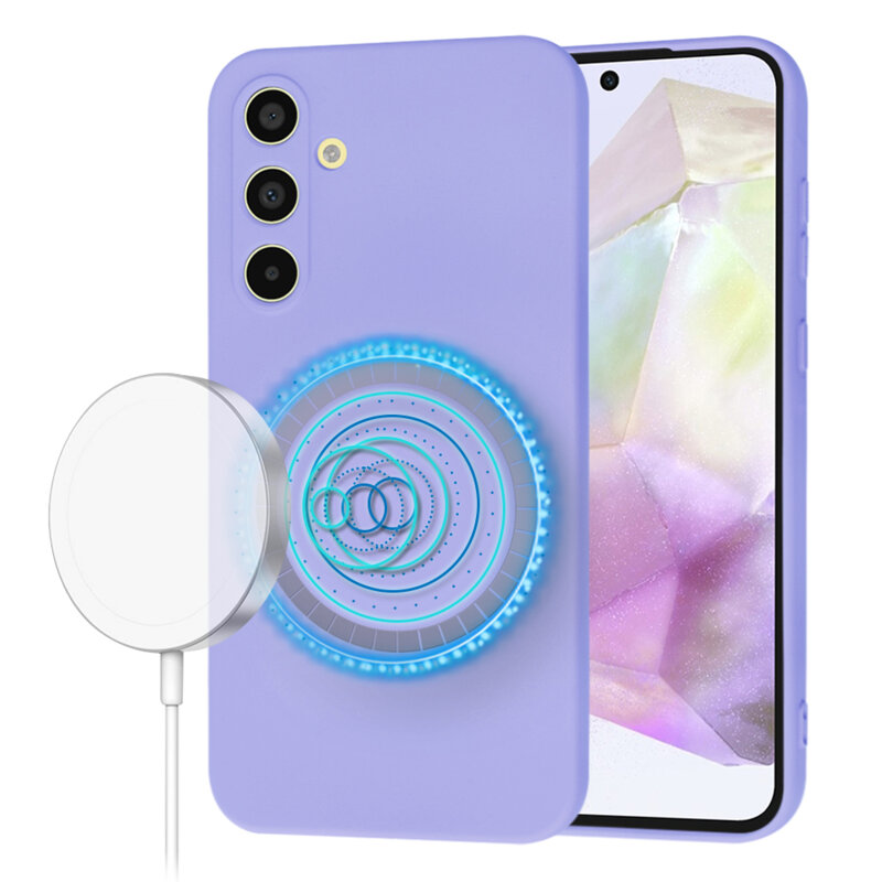 Husa silicon Samsung Galaxy A35 5G Techsuit SoftFlex MagSafe, violet