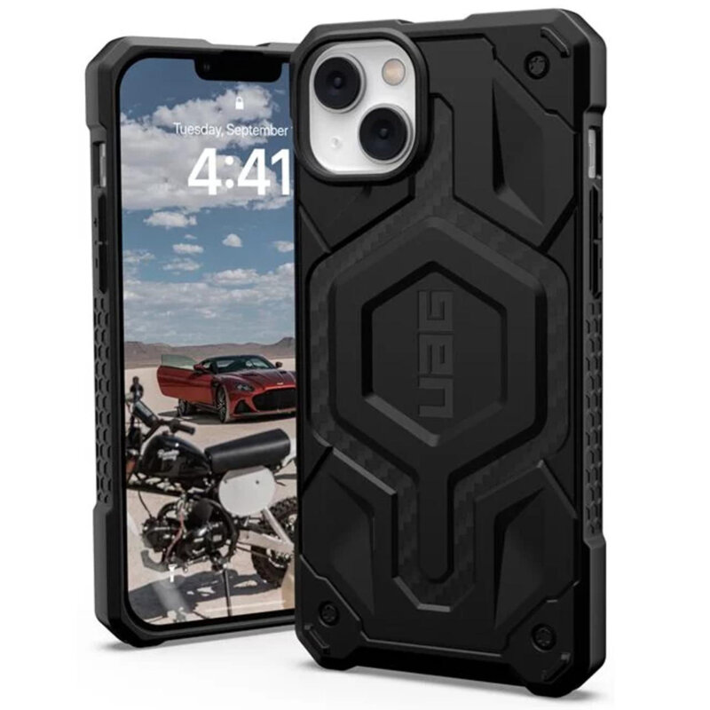 Husa iPhone 14 Plus UAG Monarch Pro MagSafe, Carbon Fiber