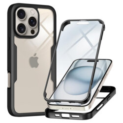 Husa 360° iPhone 16 Pro Techsuit ColorVerse, negru