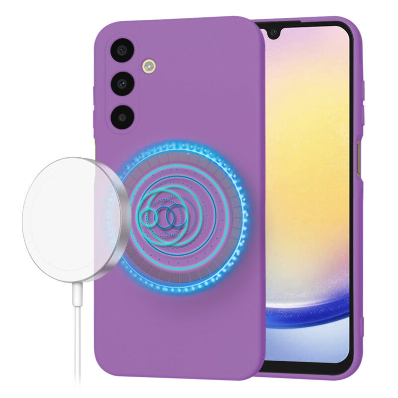 Husa silicon Samsung Galaxy A25 5G Techsuit SoftFlex MagSafe, mov