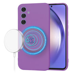 Husa silicon Samsung Galaxy A54 Techsuit SoftFlex MagSafe, mov