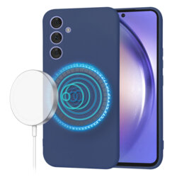 Husa silicon Samsung Galaxy A54 Techsuit SoftFlex MagSafe, bleumarin