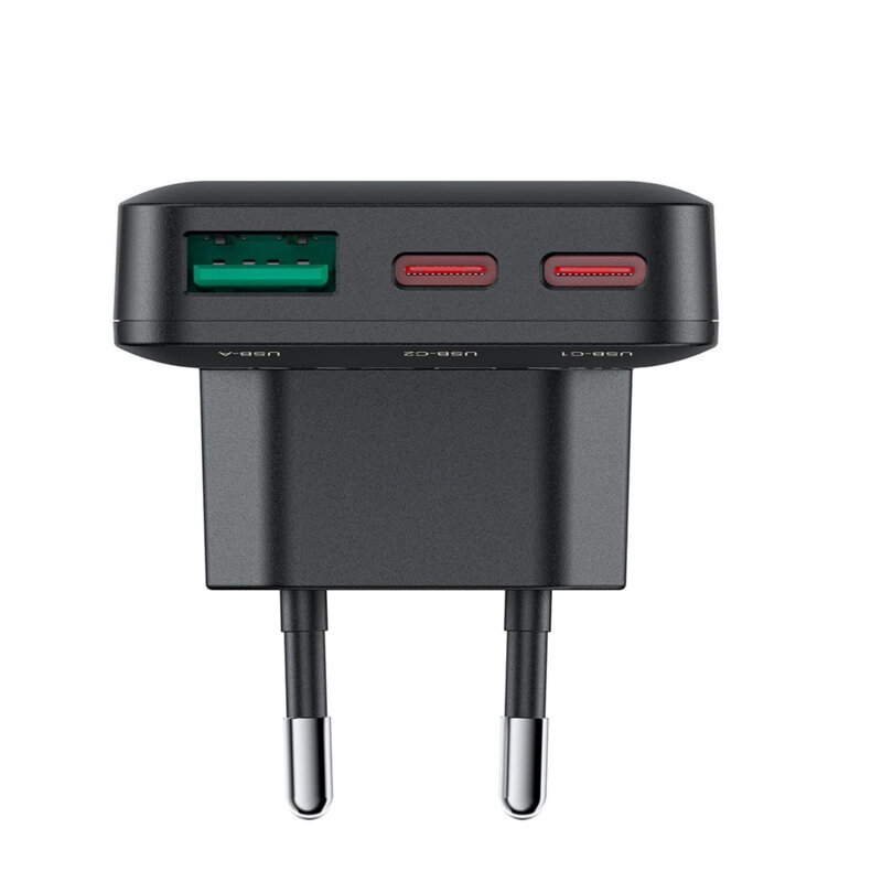 Incarcator GaN Type-C, Acefast A100, 65W Power Delivery, negru