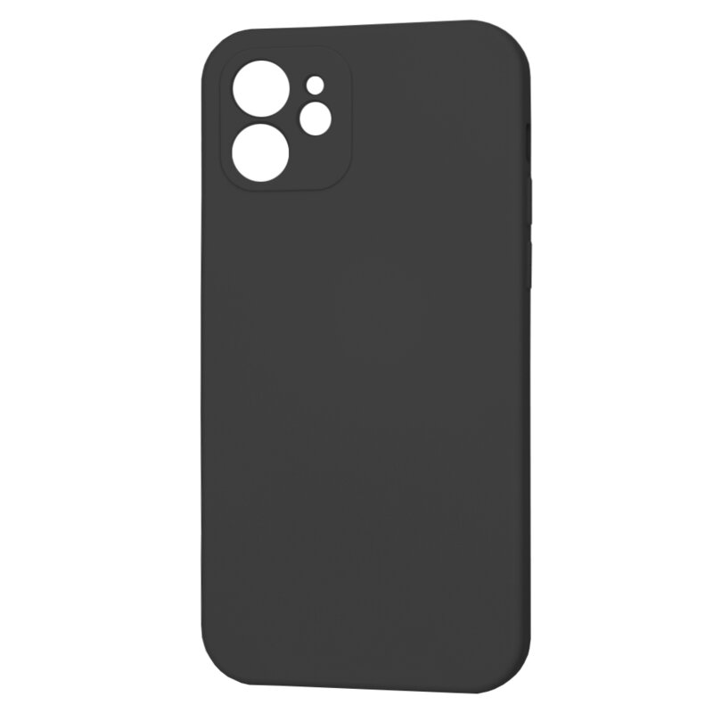Husa silicon iPhone 12 Techsuit SoftFlex, negru