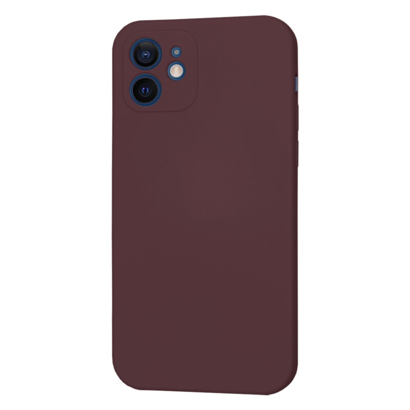 Husa silicon iPhone 12 Techsuit SoftFlex, bordo