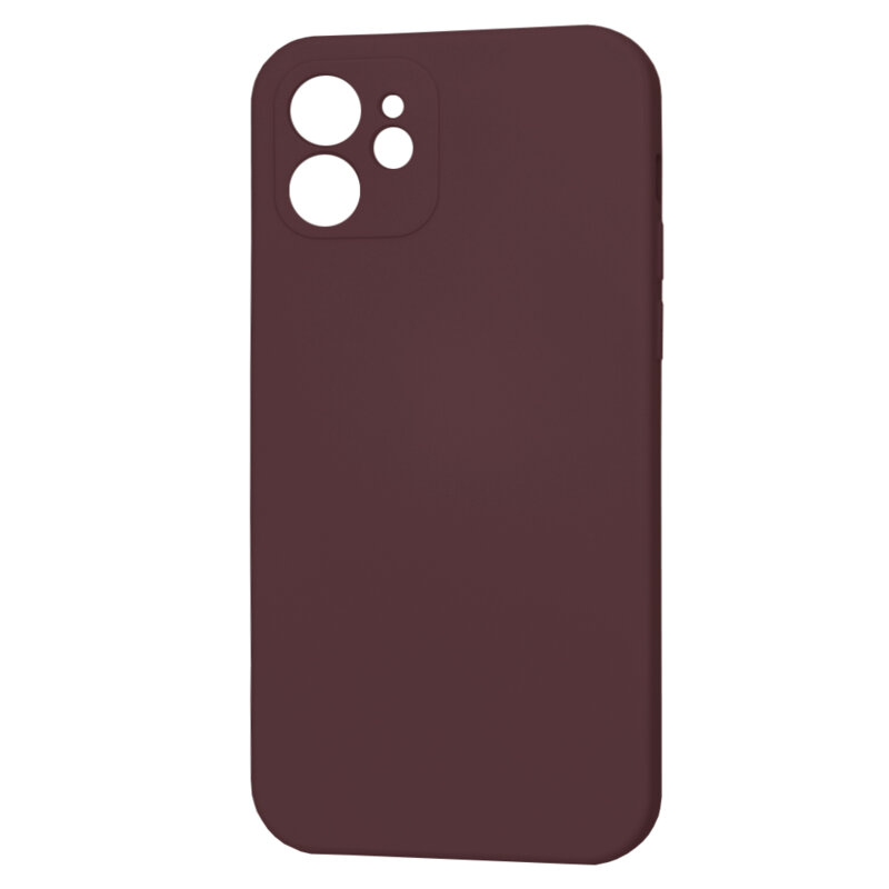 Husa silicon iPhone 12 Techsuit SoftFlex, bordo