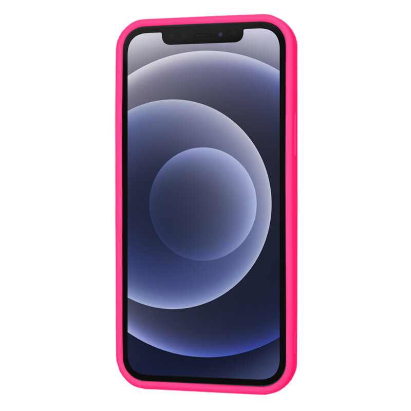 Husa silicon iPhone 12 Techsuit SoftFlex, fucsia