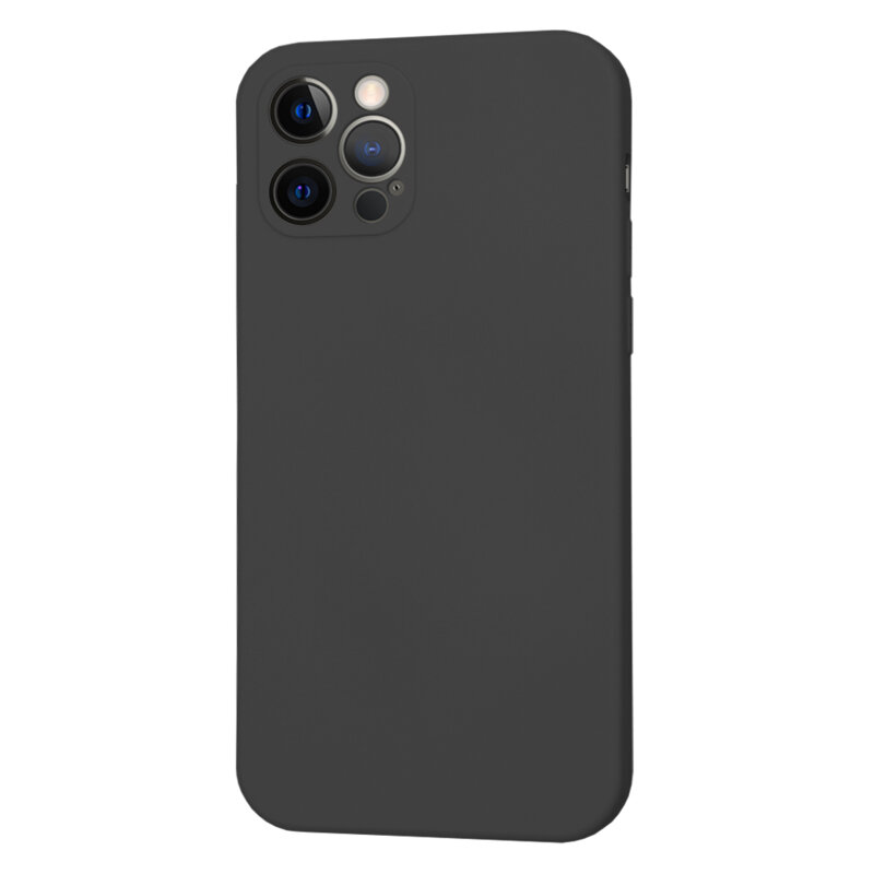 Husa silicon iPhone 12 Pro Techsuit SoftFlex, negru