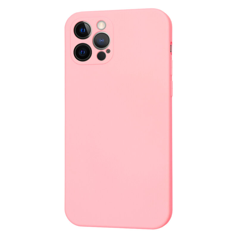 Husa silicon iPhone 12 Pro Techsuit SoftFlex, roz