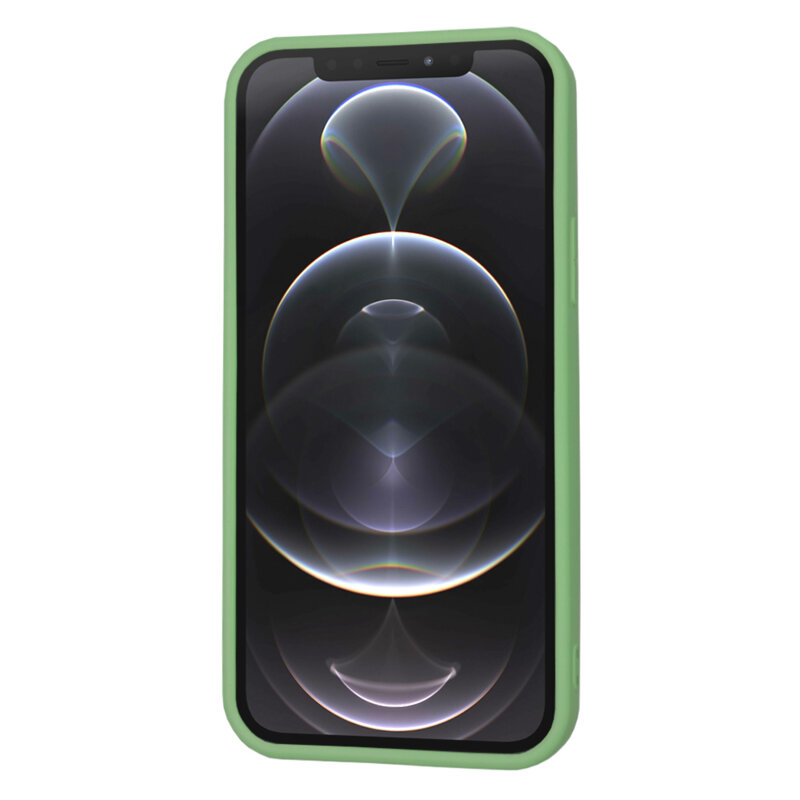 Husa silicon iPhone 12 Pro Techsuit SoftFlex, verde deschis