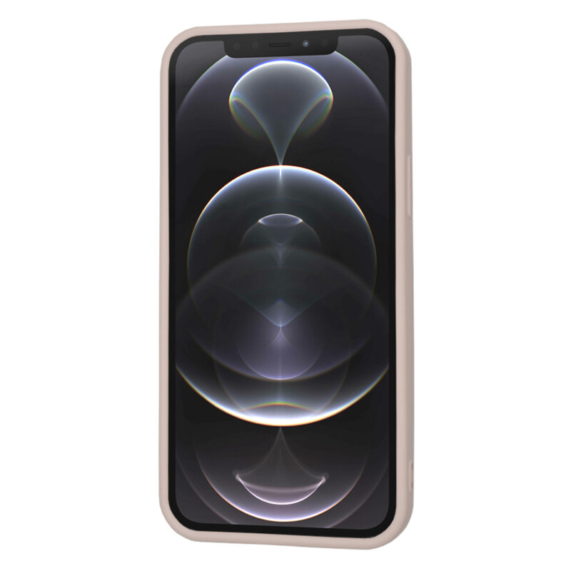 Husa silicon iPhone 12 Pro Techsuit SoftFlex, roz pudra