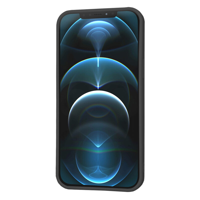 Husa silicon iPhone 12 Pro Max Techsuit SoftFlex, negru