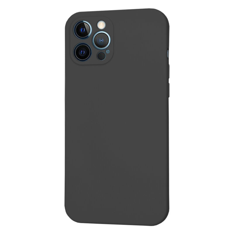 Husa silicon iPhone 12 Pro Max Techsuit SoftFlex, negru