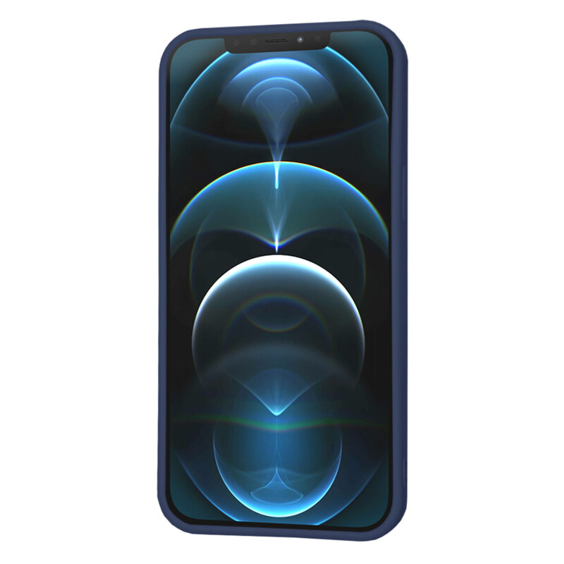 Husa silicon iPhone 12 Pro Max Techsuit SoftFlex, bleumarin