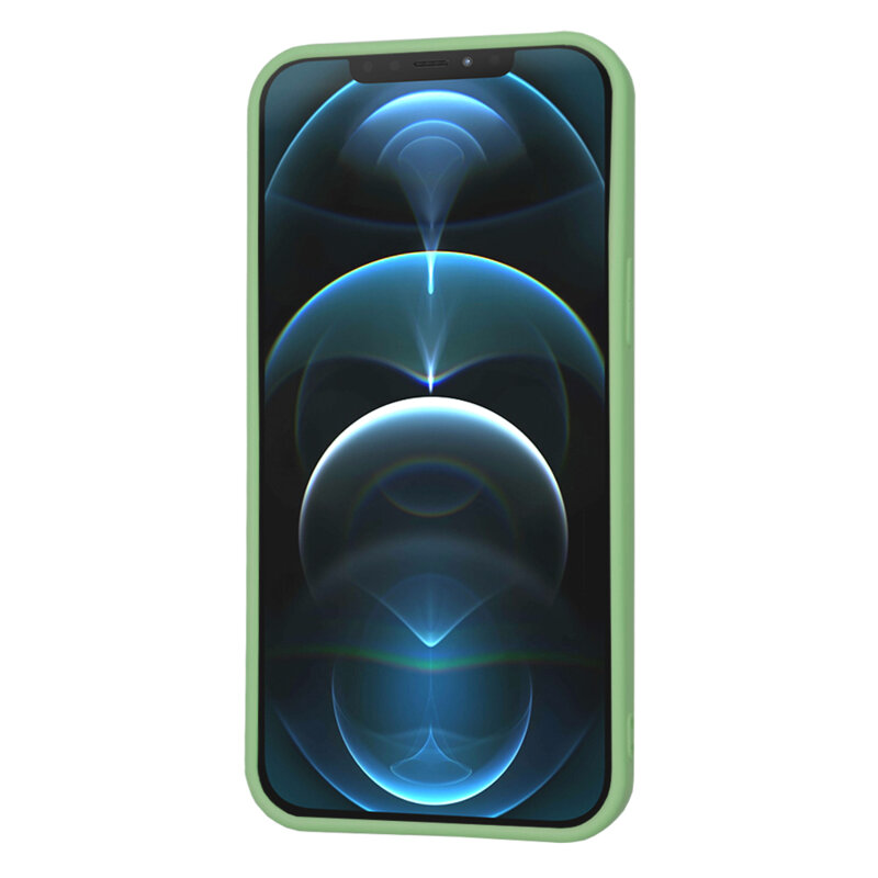 Husa silicon iPhone 12 Pro Max Techsuit SoftFlex, verde deschis